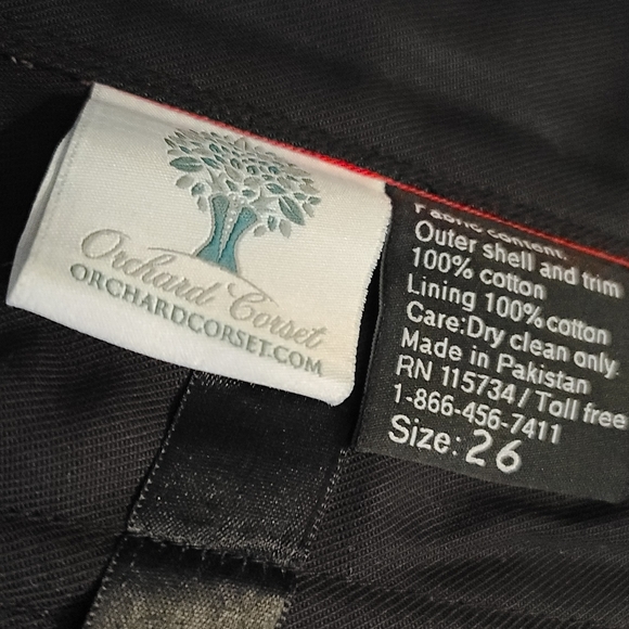 Orchard Corset 26" Red Cotton Romantic Curve Underbust Corset Renaissance Faire - Picture 4 of 4